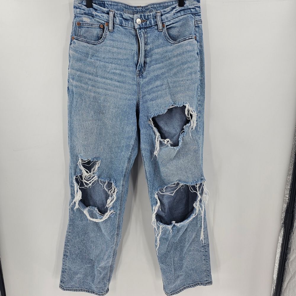 American Eagle Curvy 90s Straight Blue Denim Jeans 10